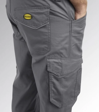 Lichidare: Ultima bucata, Pantaloni lucru talie Cargo confortabili gri deschis Diadora Utility - Img 3