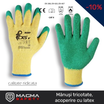 Manusi protectie rezistente la intepatura cu latex verde CXS - Img 3