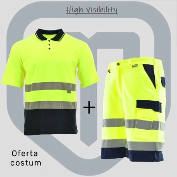Oferta Pachet de lucru vara: Tricou si pantalonti scurti reflectorizant