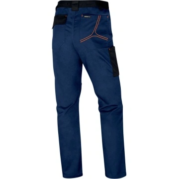 Pantaloni de lucru elastici si rezistenti | Delta Plus | Bleumarin-Portocaliu