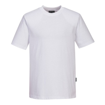 Tricou alb ESD antistatic, usor si confortabil Portwest