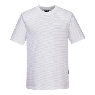 Tricou alb ESD antistatic, usor si confortabil Portwest