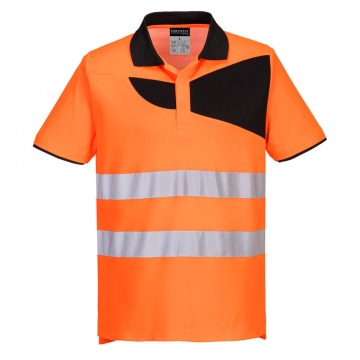 Tricou polo cu maneca scurta reflectorizant Portwest Hi-Vis PW2 - Img 1
