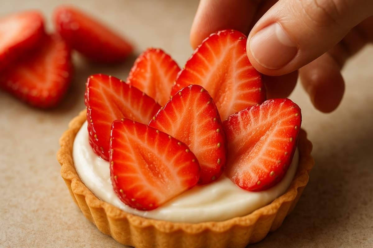 Alegerea si prepararea fructelor pentru mini tarte_Pesoana, mini tarta cu capsuni