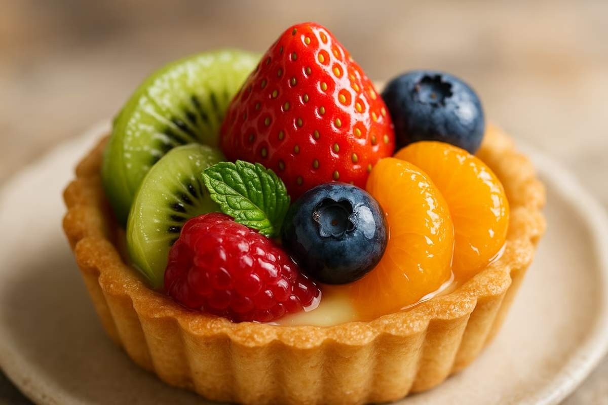 Asamblarea si decorarea mini tartelor cu fructe_Mini tarta cu fructe