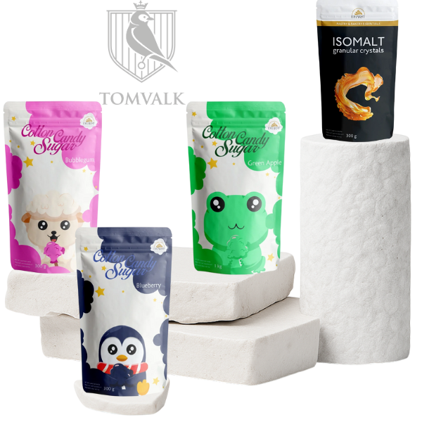 - Zahăr colorat și isomalt
