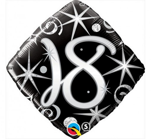 Balon folie 45 cm - 18, negru