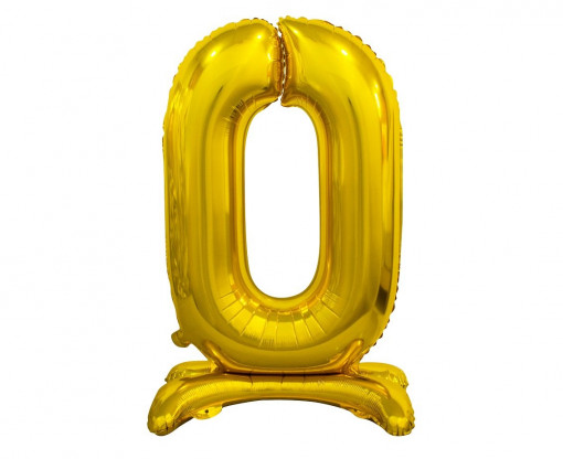 Balon folie decorativ 74 cm - cifra 0, auriu