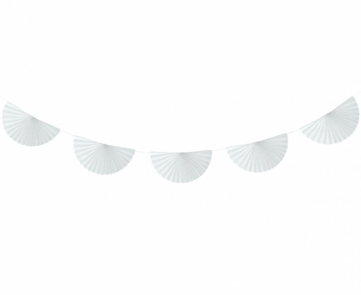 Banner evantai - alb, 300 cm