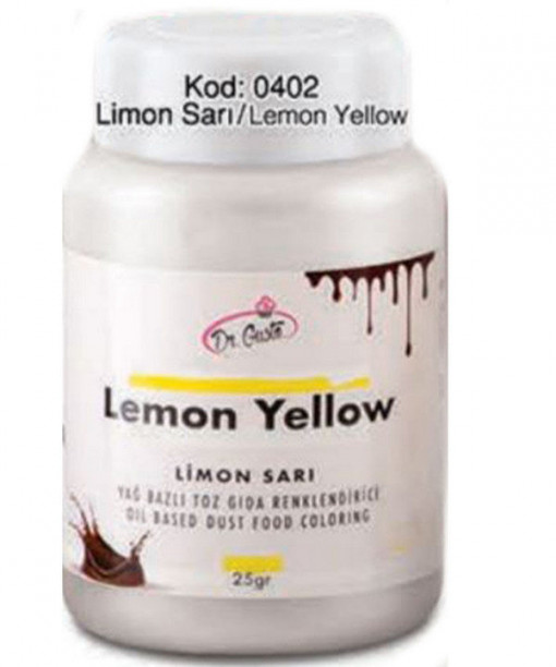 Colorant alimentar ciocolata - pudra - GALBEN LEMON - Dr. Gusto 25 gr