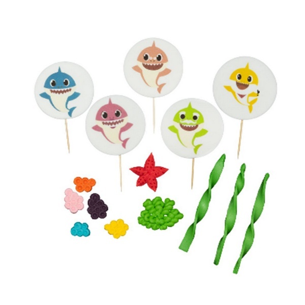 Decoratiuni comestibile din zahar - set "Little Shark"