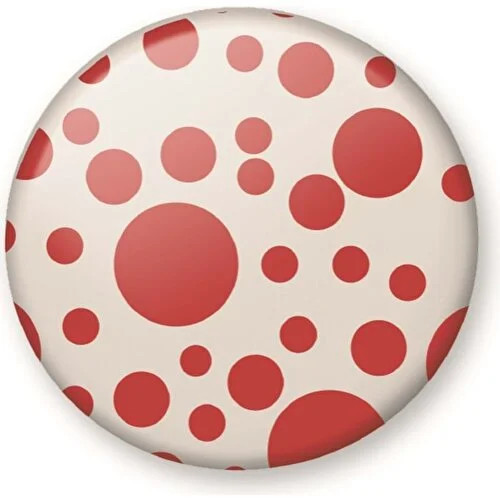 Decoratiuni din ciocolata - disc rotund cu buline rosii - cutie 288 buc