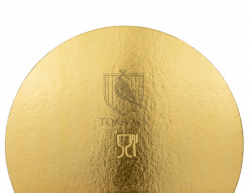 Disc tort gros rotund auriu/argintiu -18 CM - pachet 25 buc.