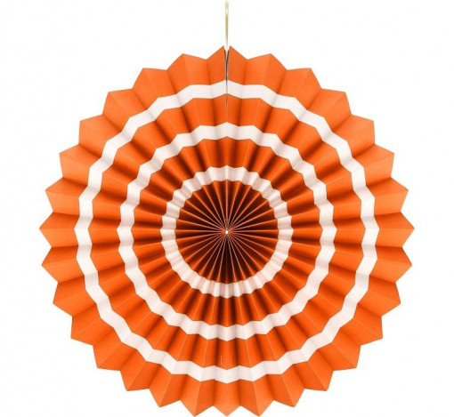 Rozeta Decorativa "White stripe" , portocaliu , 40 cm