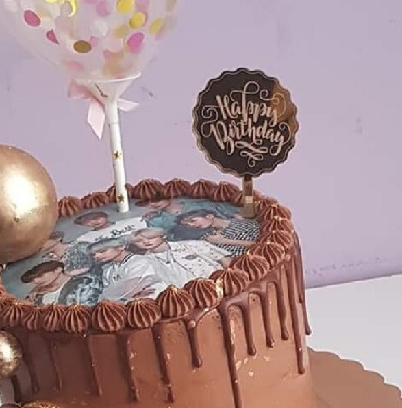 Set 10 cupcake topper "Happy Birthday" RGn