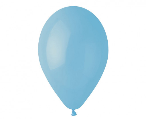 Set 100 baloane latex 25 cm - Albastru Deschis Pastel