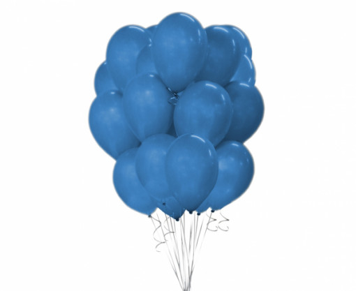 Set 50 baloane latex 30 cm - Albastru Pastel