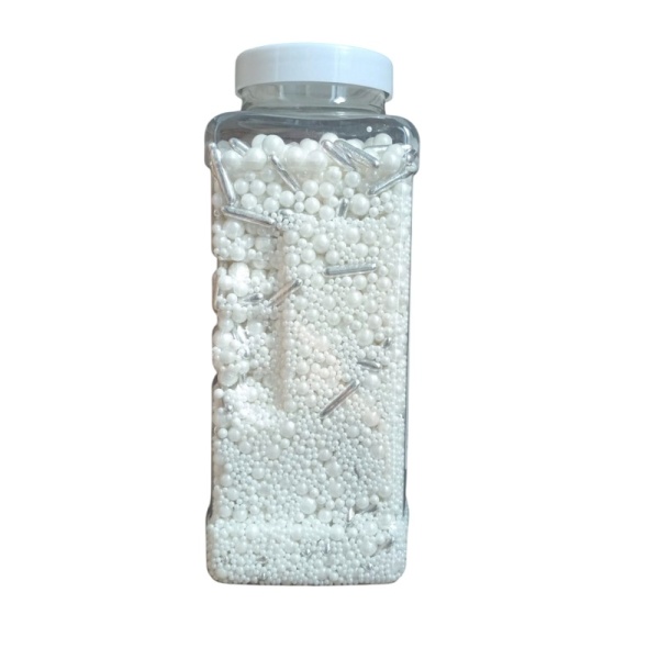 Sprinkles mix Carnaval Alb - Argintiu - 1 Kg