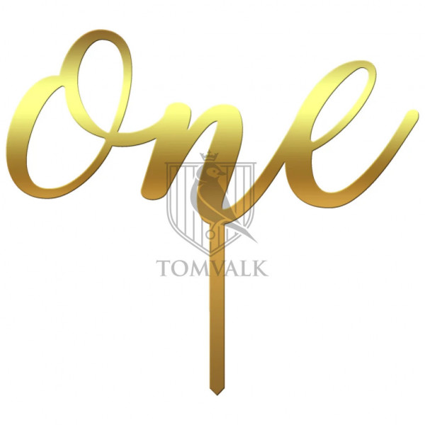 Topper pentru tort "One" pentru prima aniversare a copilului AST