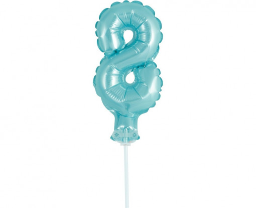 Topper tort balon cifra 8 Albastru