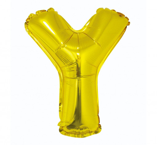 Balon Folie 35 cm - Litera "Y", Auriu