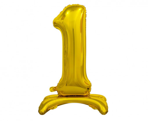 Balon folie decorativ 74 cm - cifra 1, auriu