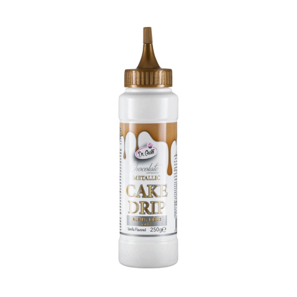 Cake Drip - Glazura de ciocolata - Auriu Metalic - Dr. Gusto 250g