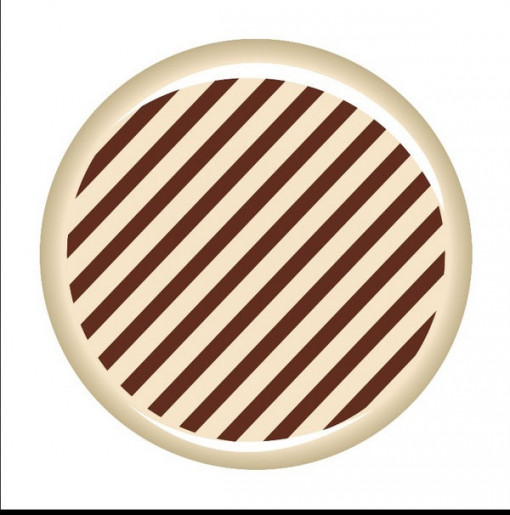 Decoratiuni din ciocolata - disc decor dungi alb/negru - cutie 288 buc