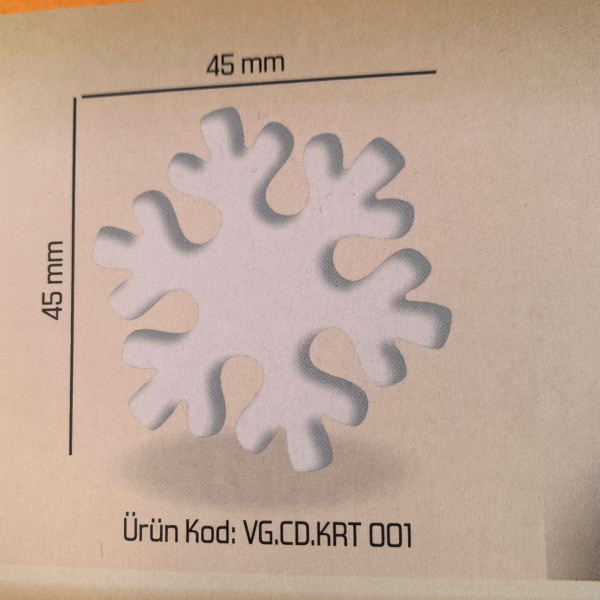 Decoratiuni din ciocolata - Fulg de nea - cutie 192 buc