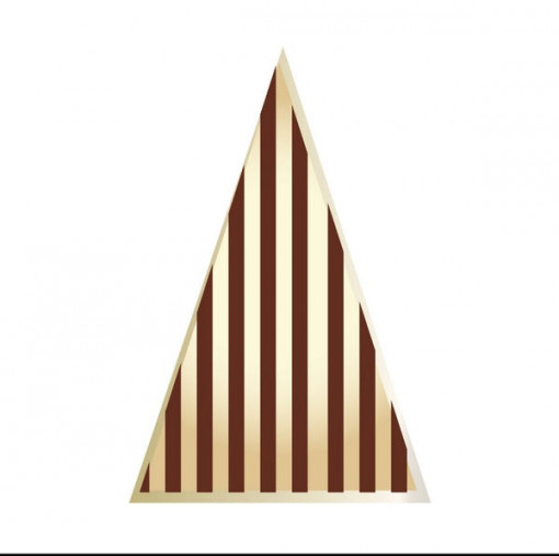 Decoratiuni din ciocolata - Triunghi dungi N - cutie 384 buc