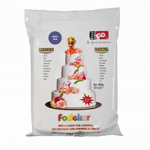 Pasta de zahar pentru acoperire, decor si flori - MOV - 1KG - FoDekor