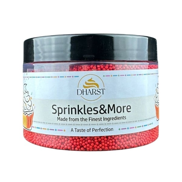 Perle 2 mm (Nonpareils) - Rosu - 400 gr - Dharst
