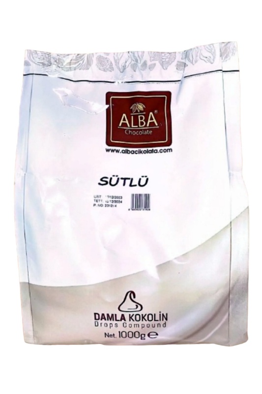 Picaturi ciocolata (compound) - Alb - 1 kg - Alba Chocolate
