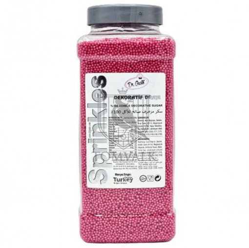 Sprinkles cakepops 2 mm - ROZ inchis - Dr Gusto - 1 kg
