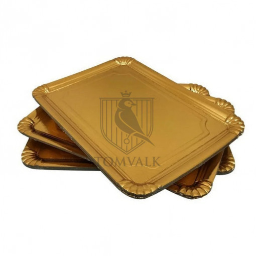 Tavite aurii din carton 20 x 27 cm - pachet 50 buc.