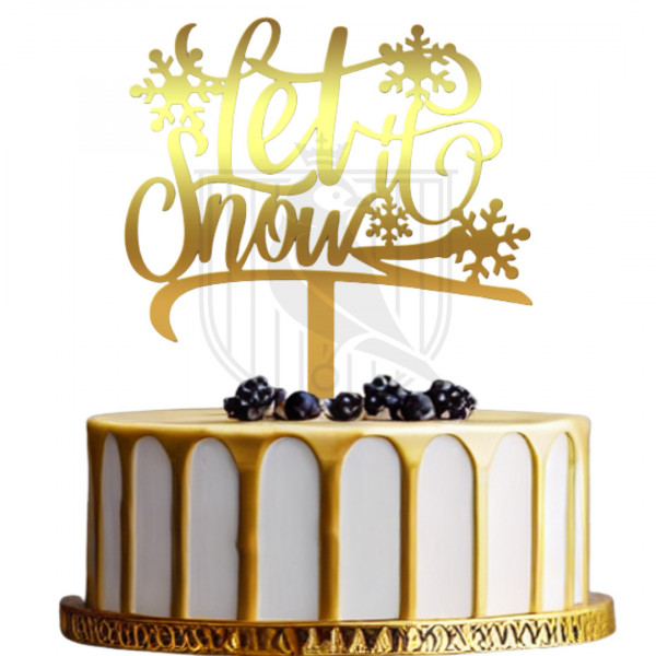 Topper pentru tort "Let it snow" I