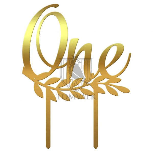 Topper pentru tort "One" pentru prima aniversare a copilului FRZ