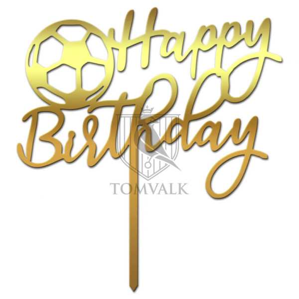 Topper tort "Happy Birthday" Fotbal III