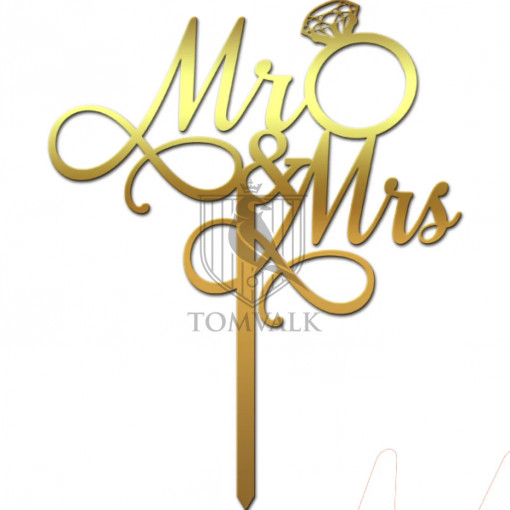 Topper tort nunta "Mr&Mrs" ms