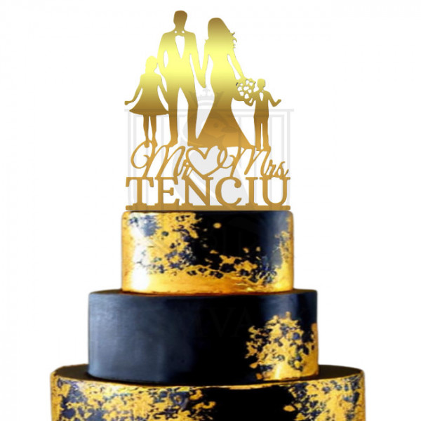 Topper tort nunta personalizat F2Cbf