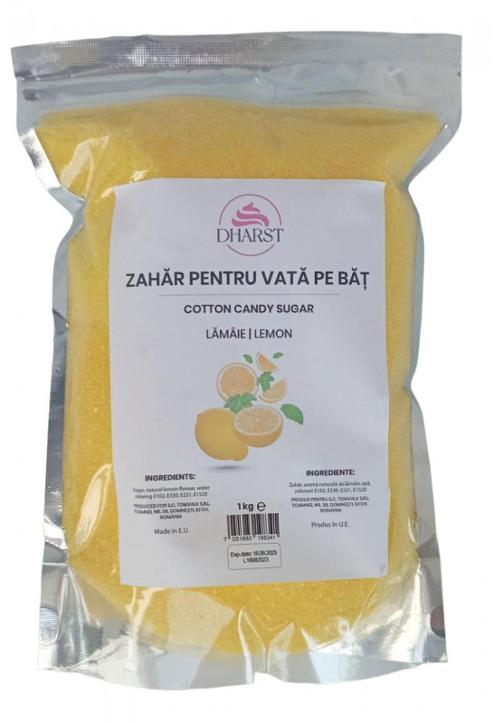 Zahar pentru vata pe bat - Lamaie- Dharst - 1 kg