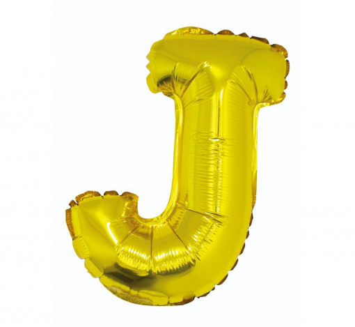 Balon Folie 35 cm - Litera "J", Auriu