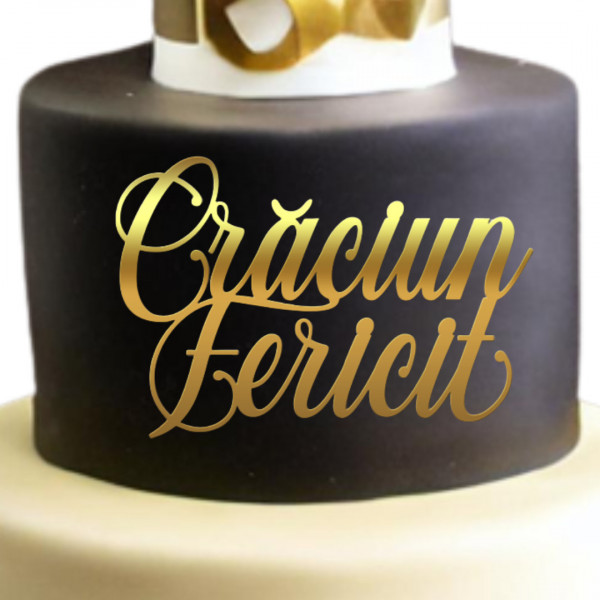 Cake topper "Crăciun Fericit" FP2