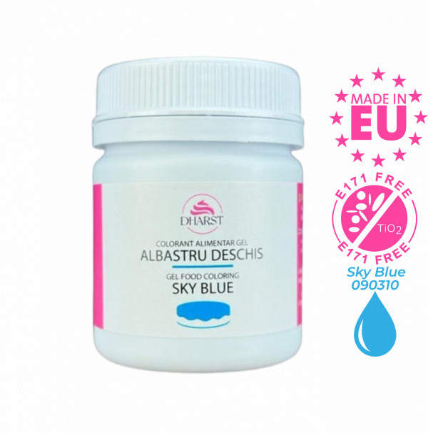 Colorant gel - ALBASTRU DESCHIS - 80g - Dharst
