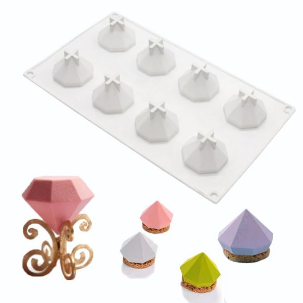 Forma de silicon Diamant cu 8 cavitati