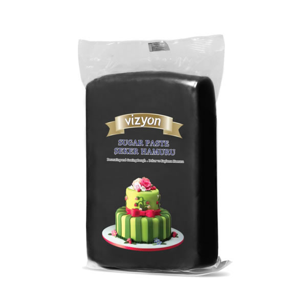 Pasta de zahar - NEGRU - 1 kg - Vizyon