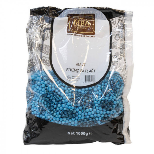 Perle din Orez Expandat 4 mm - ALBASTRU - 1 kg