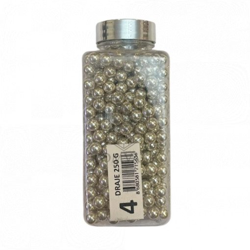 Perle nr.4 (aprox 6 mm) - ARGINTIU - Dr Gusto - 250 g