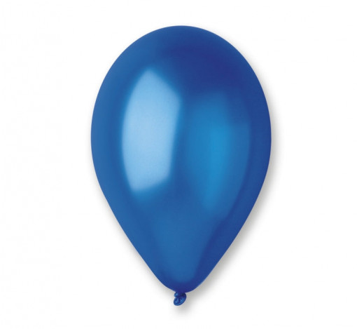 Set 100 baloane latex 25 cm - Albastru Marin Metalic