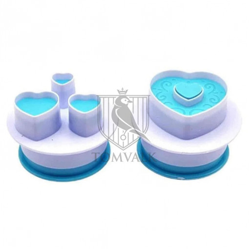 Set 2 decupatoare cu ejector - Inimi